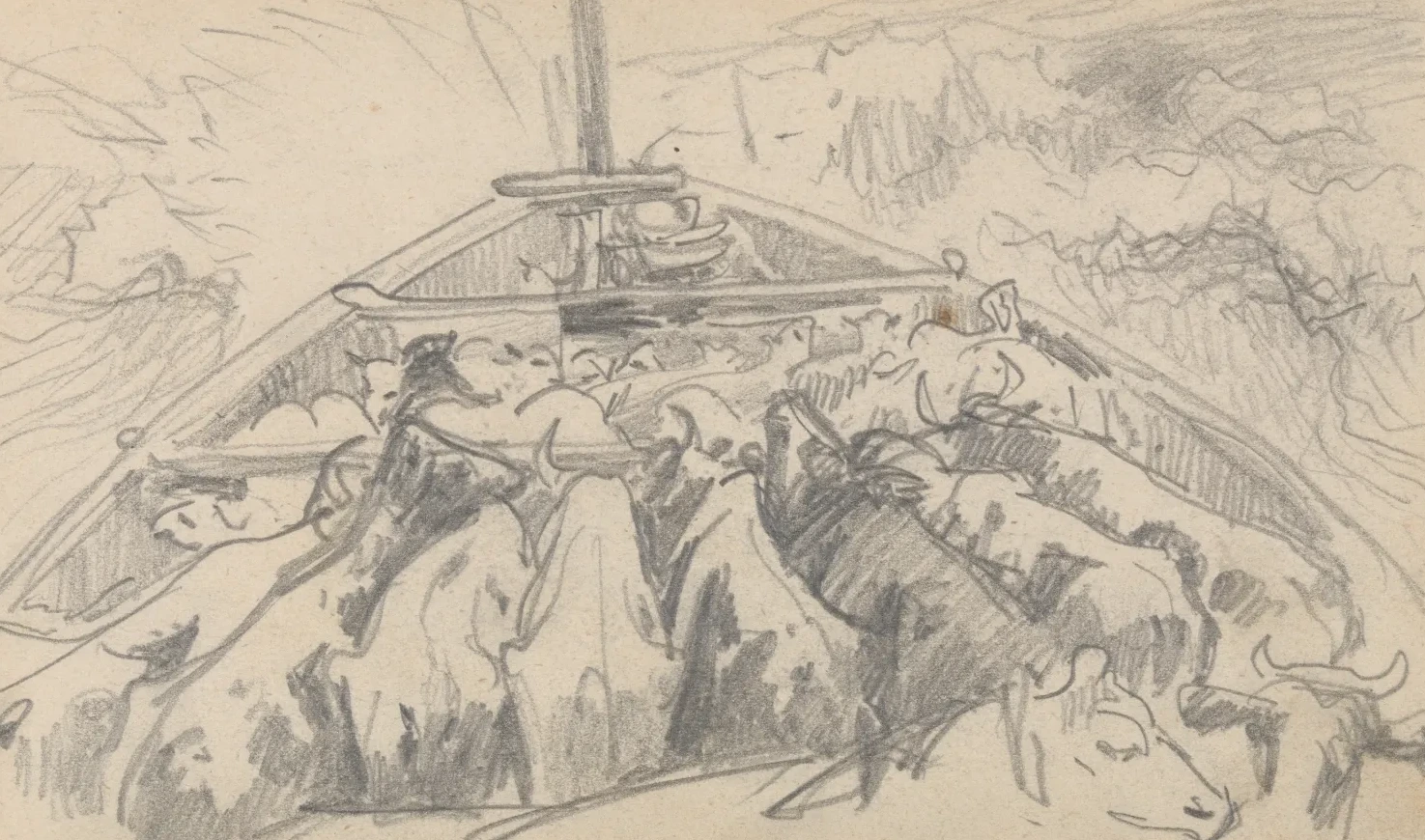 Cattle in Stern of a Boat, John Singer Sargent