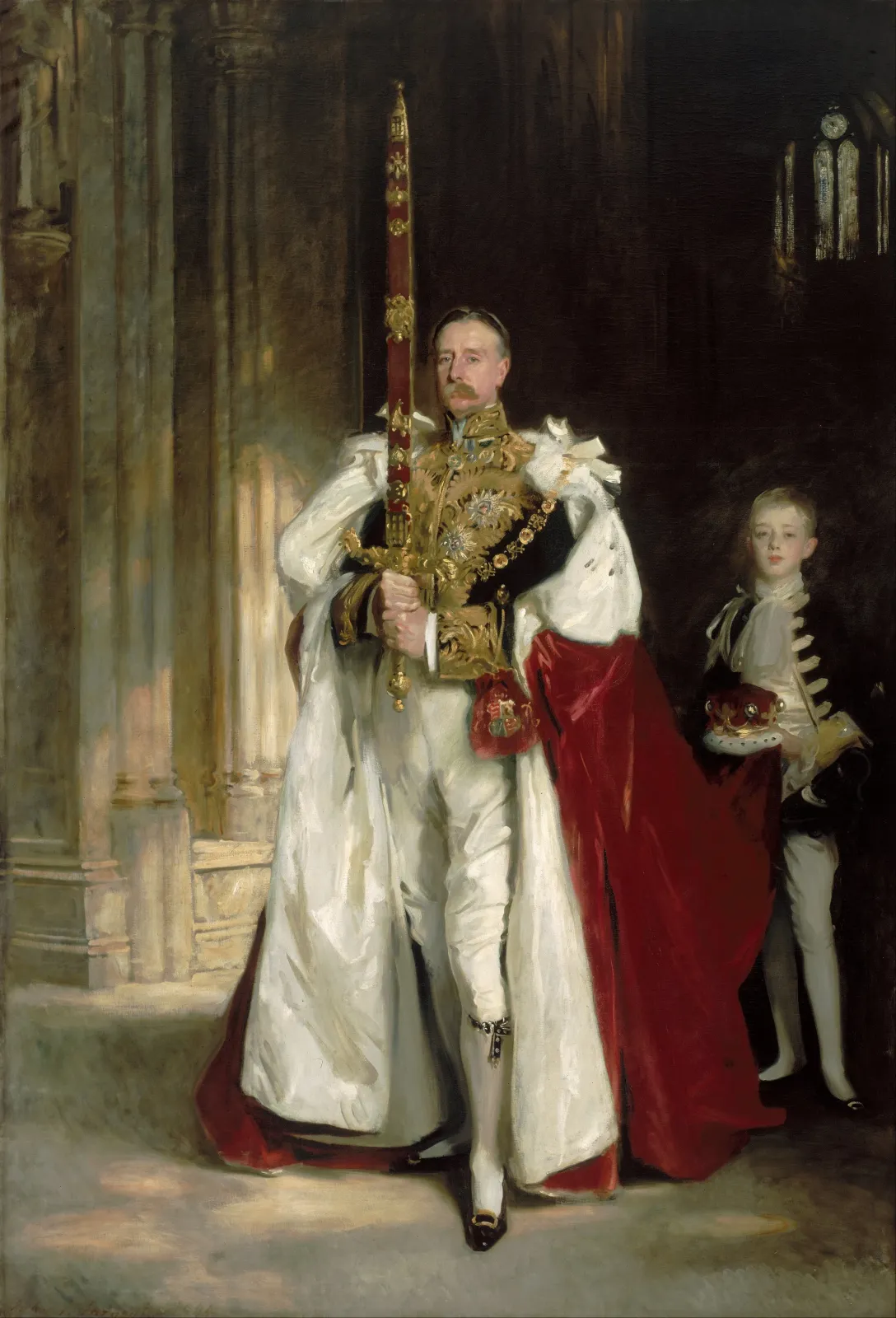 Charles Stewart, Sixth Marquess of Londonderry, Carrying the Great Sword of State at the Coronation of King Edward VII, August, 1902, and Mr. W. C. Beaumont, His Page on That Occasion, John Singer Sargent