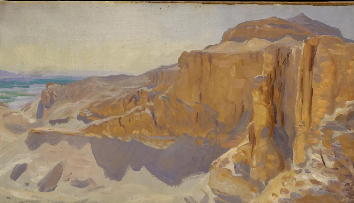 Falaises à Deir el Bahri, Égypte, John Singer Sargent