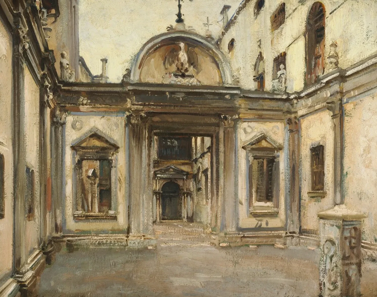 Courtyard of the Scuola Grande di San Giovanni Evangelista, Venice, Italy., John Singer Sargent