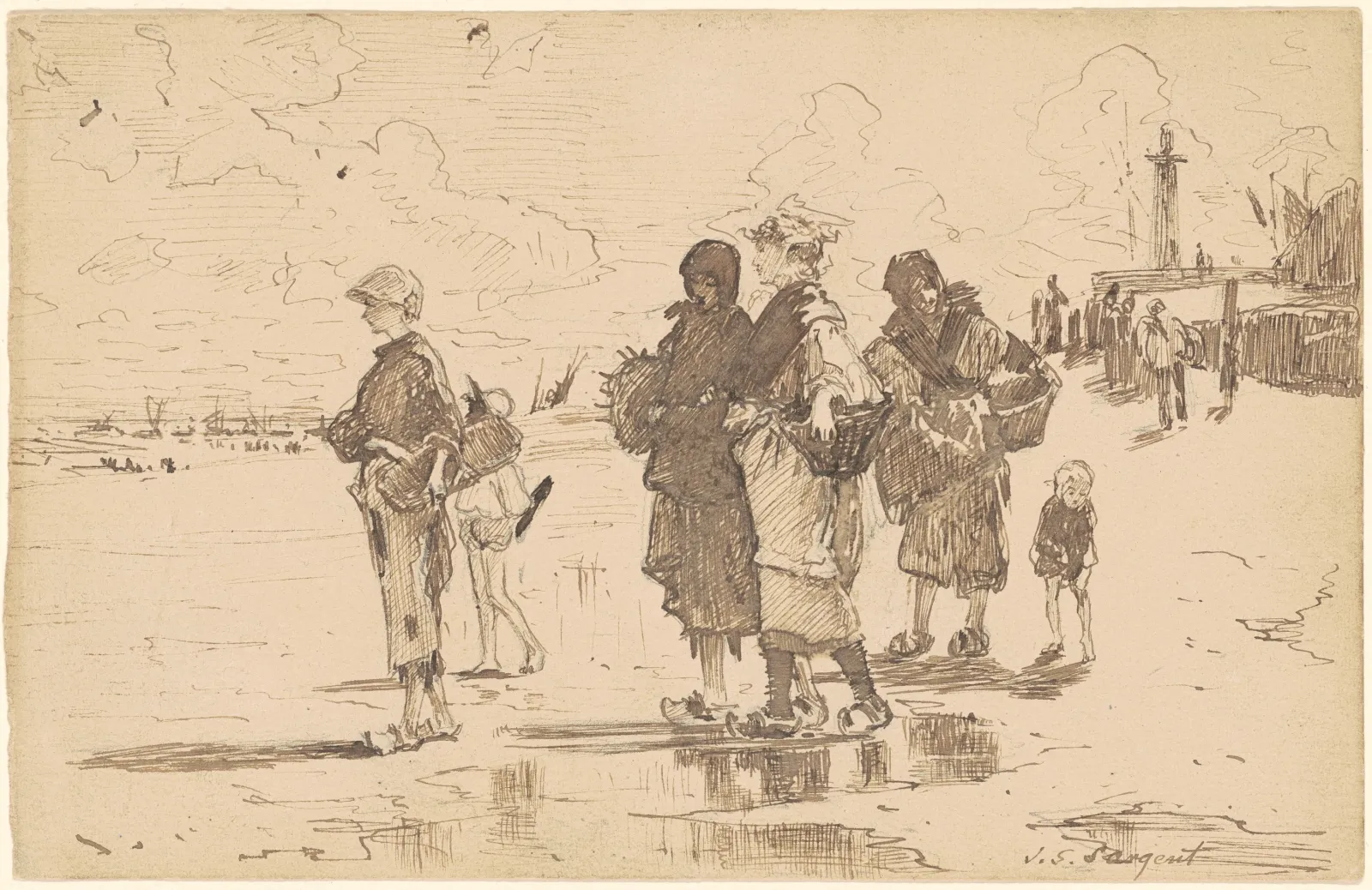 En Route pour la pêche (Setting Out to Fish), John Singer Sargent