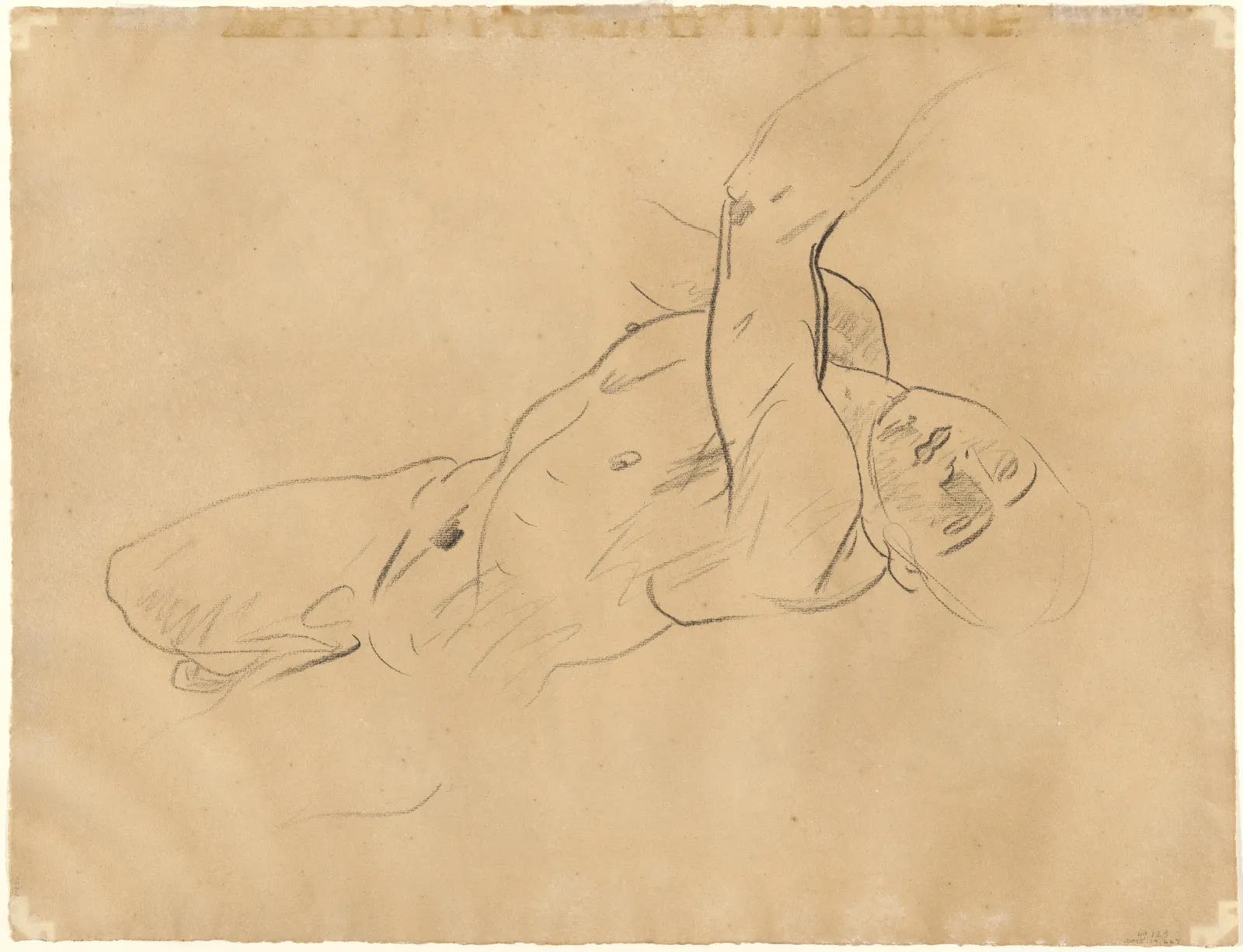Falling Male Nude [verso], John Singer Sargent