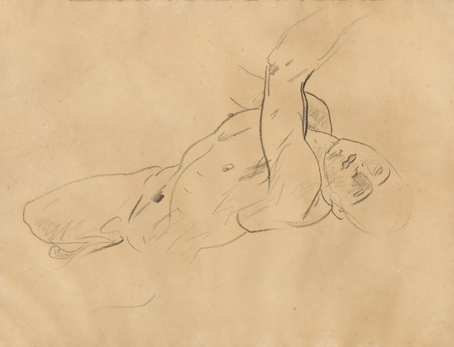 Nu masculin tombant [verso], John Singer Sargent