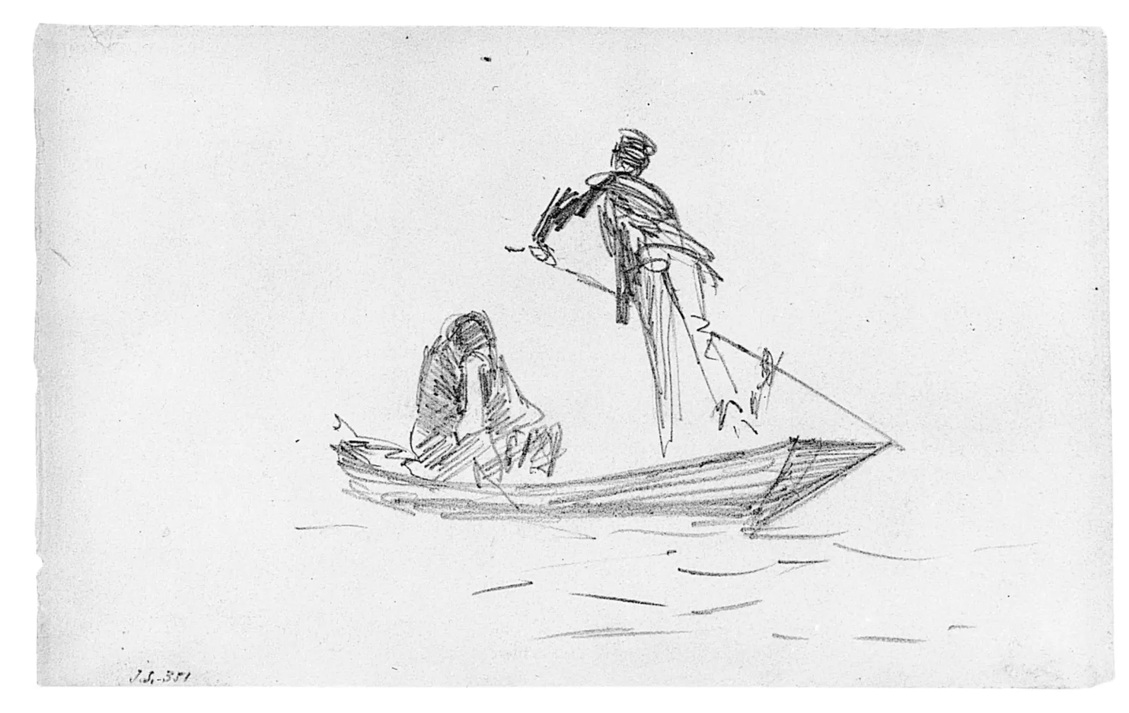 Figures in Gondola, John Singer Sargent