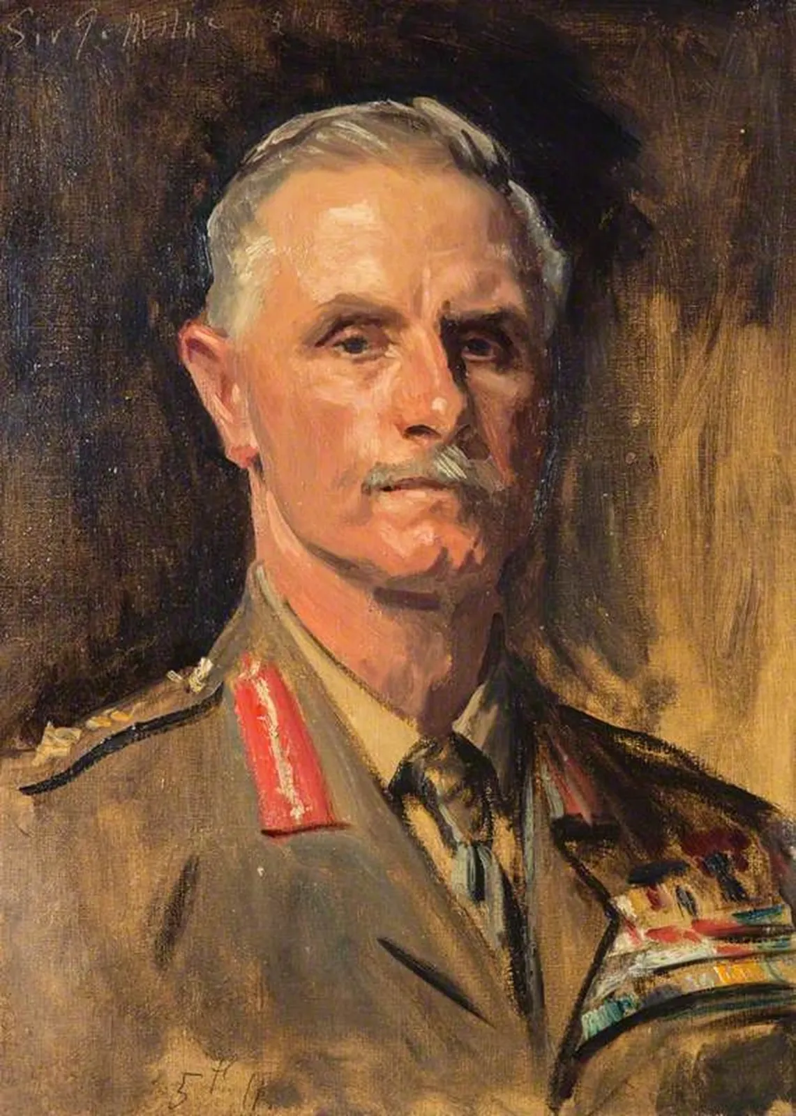 George Francis Milne, 1st Baron Milne, 1866 - 1948. Field-Marshal (Study for portrait in General Officers of World War I, 1914 - 1918), John Singer Sargent