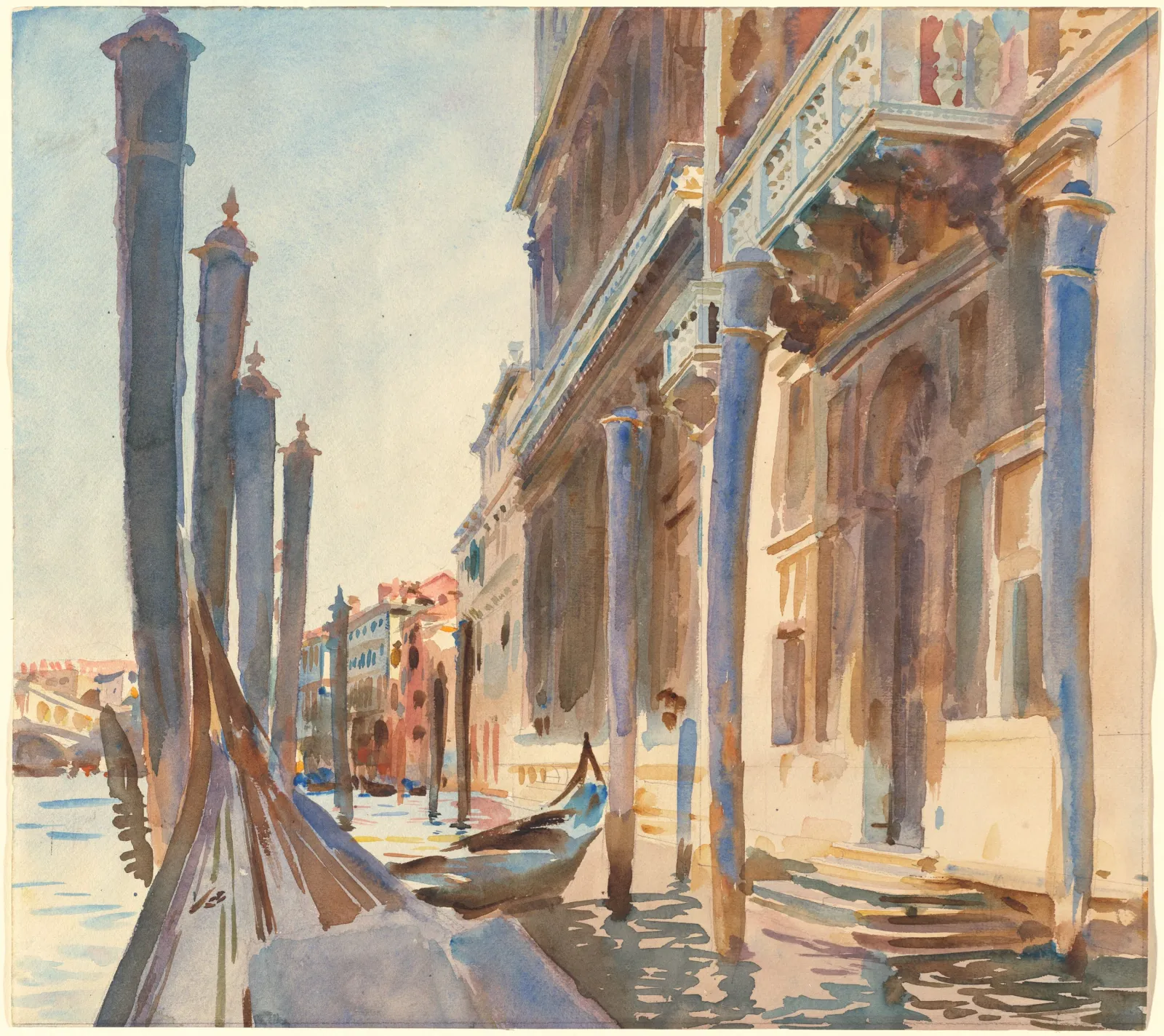 Gondola Moorings on the Grand Canal, John Singer Sargent