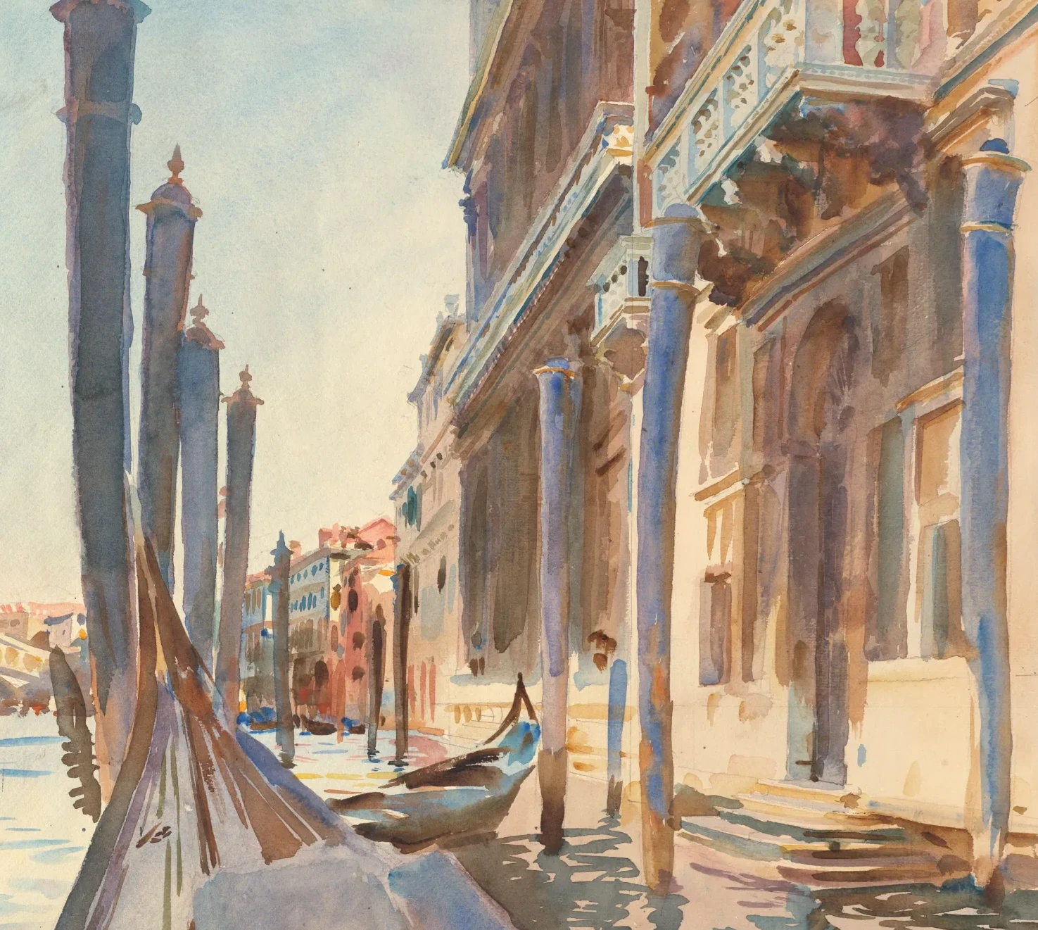 Gondola Moorings on the Grand Canal, John Singer Sargent