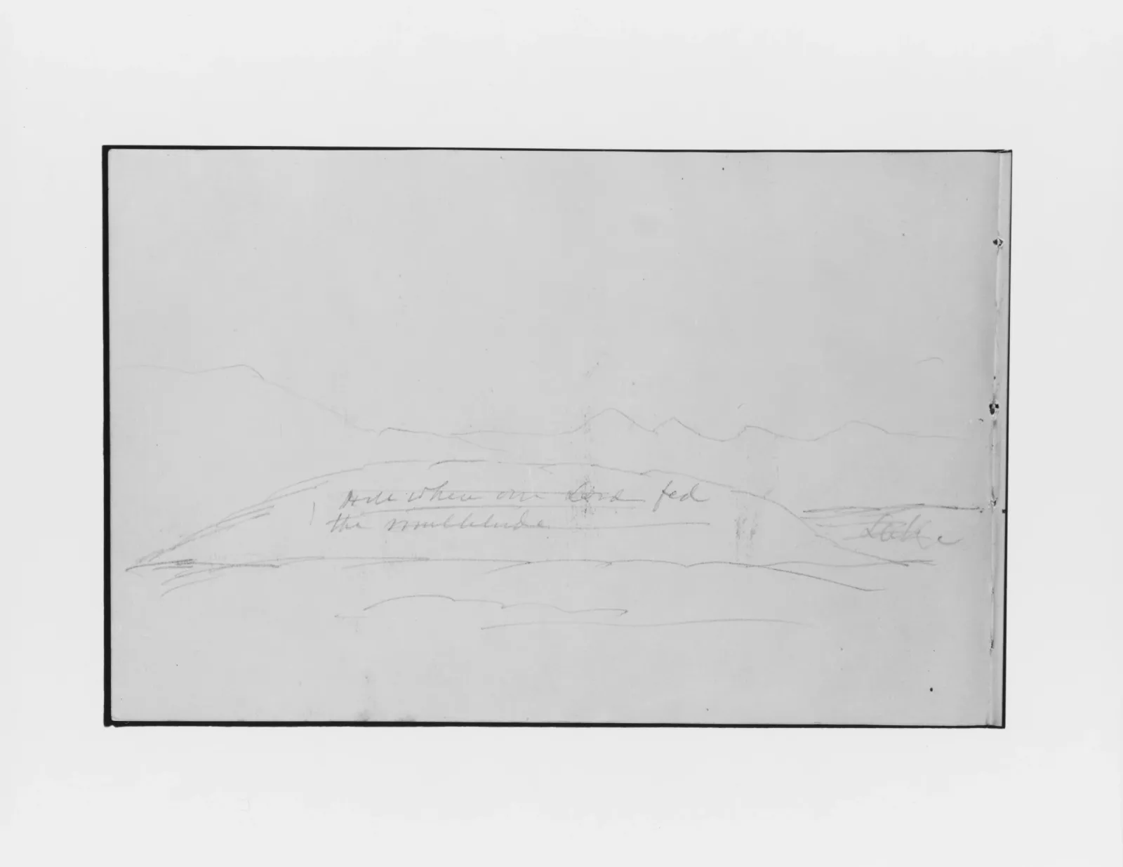 Hill Where Our Lord Fed the Multitude (from Sketchbook), John Singer Sargent