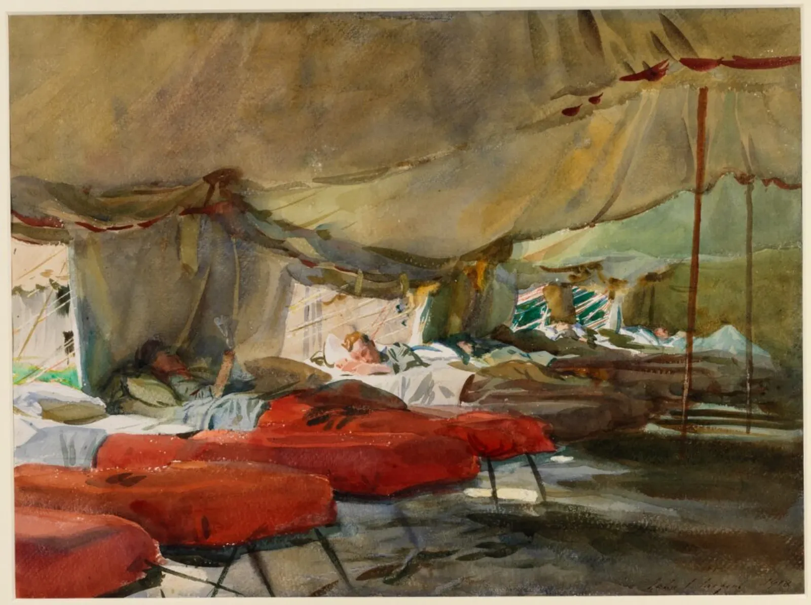Interior of a Hospital Tent, John Singer Sargent