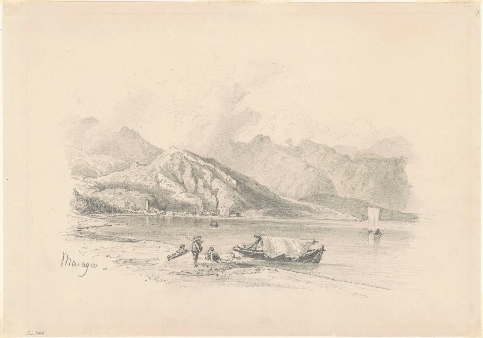 Lake Shore, Menaggio [recto], John Singer Sargent