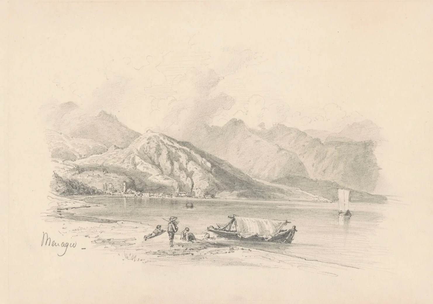 Lake Shore, Menaggio [recto], John Singer Sargent