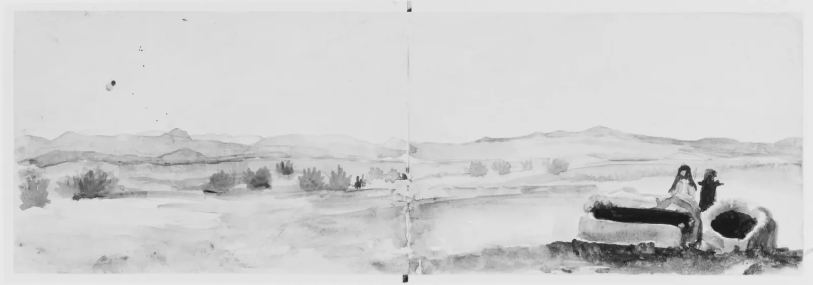 Landscape with Figures, 1904 (from Sketchbook0, John Singer Sargent