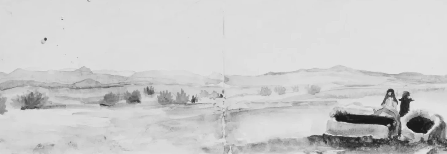 Landscape with Figures, 1904 (from Sketchbook0, John Singer Sargent