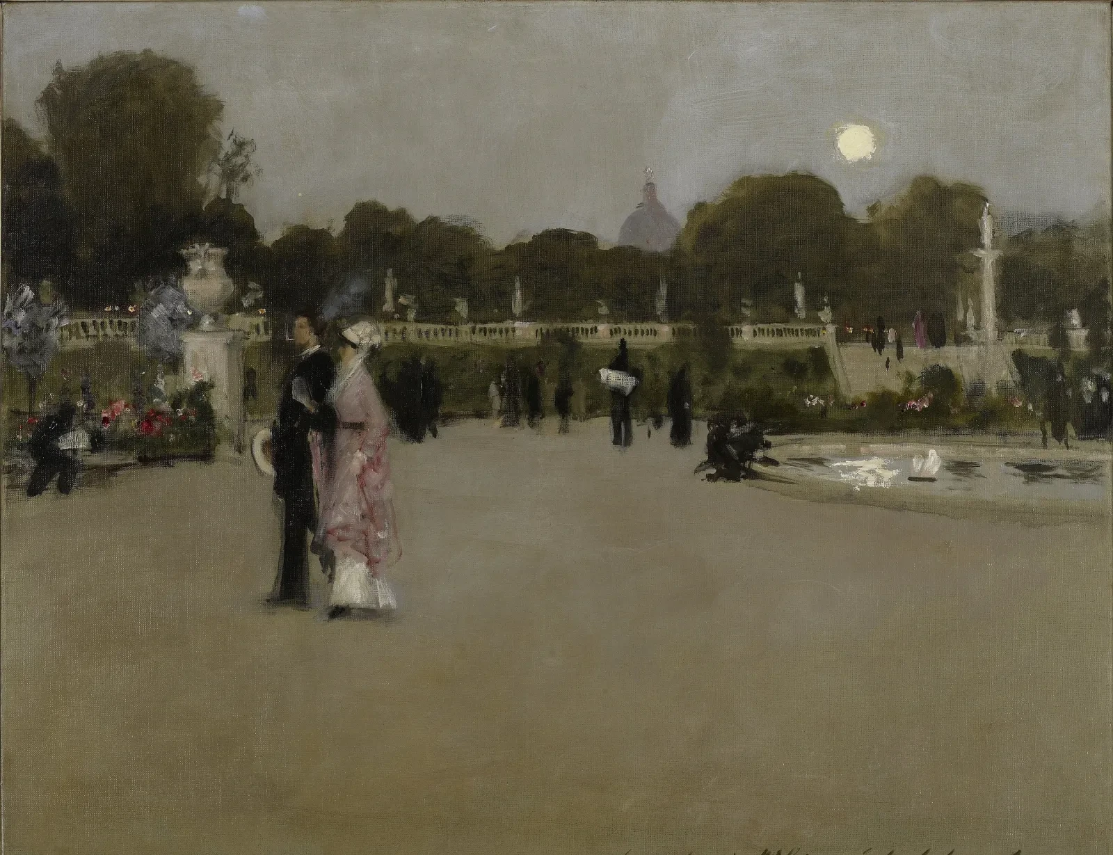 Luxembourg Gardens at Twilight, John Singer Sargent