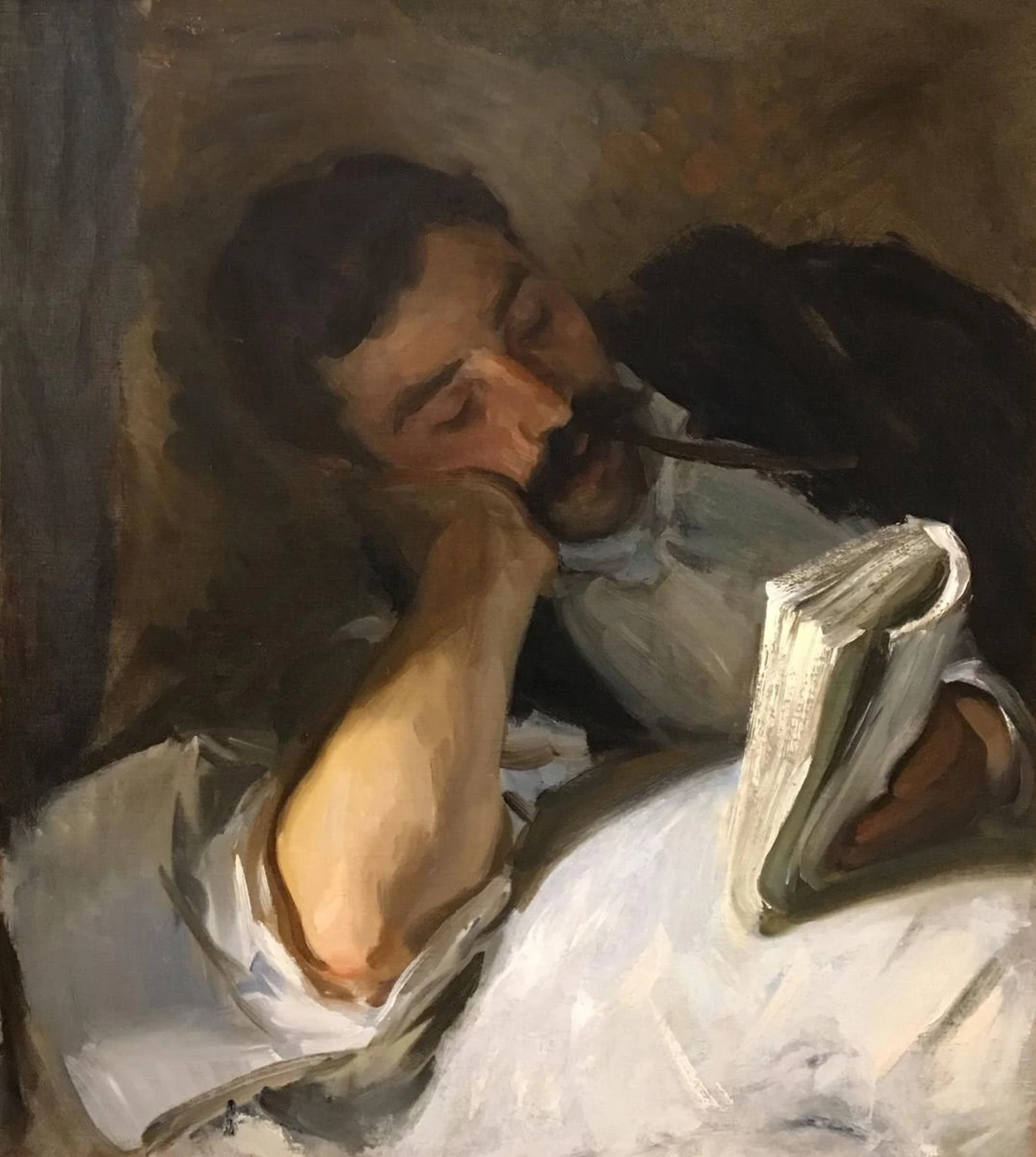 Man Reading (Nicola d’Inverno), John Singer Sargent
