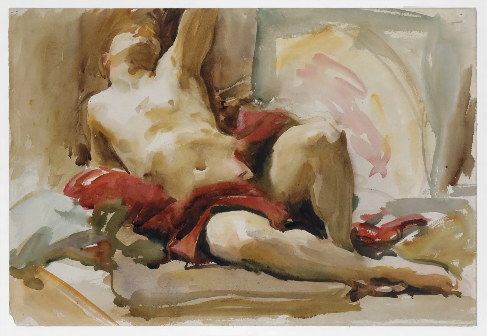 Man with Red Drapery, John Singer Sargent