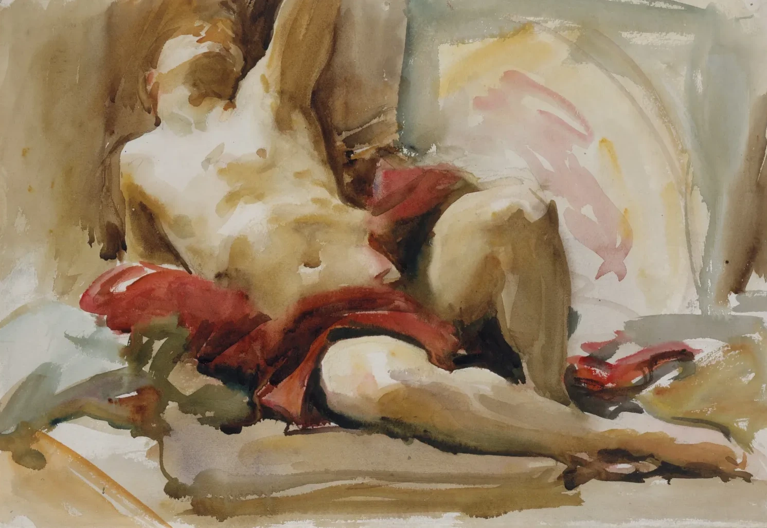 Man with Red Drapery, John Singer Sargent
