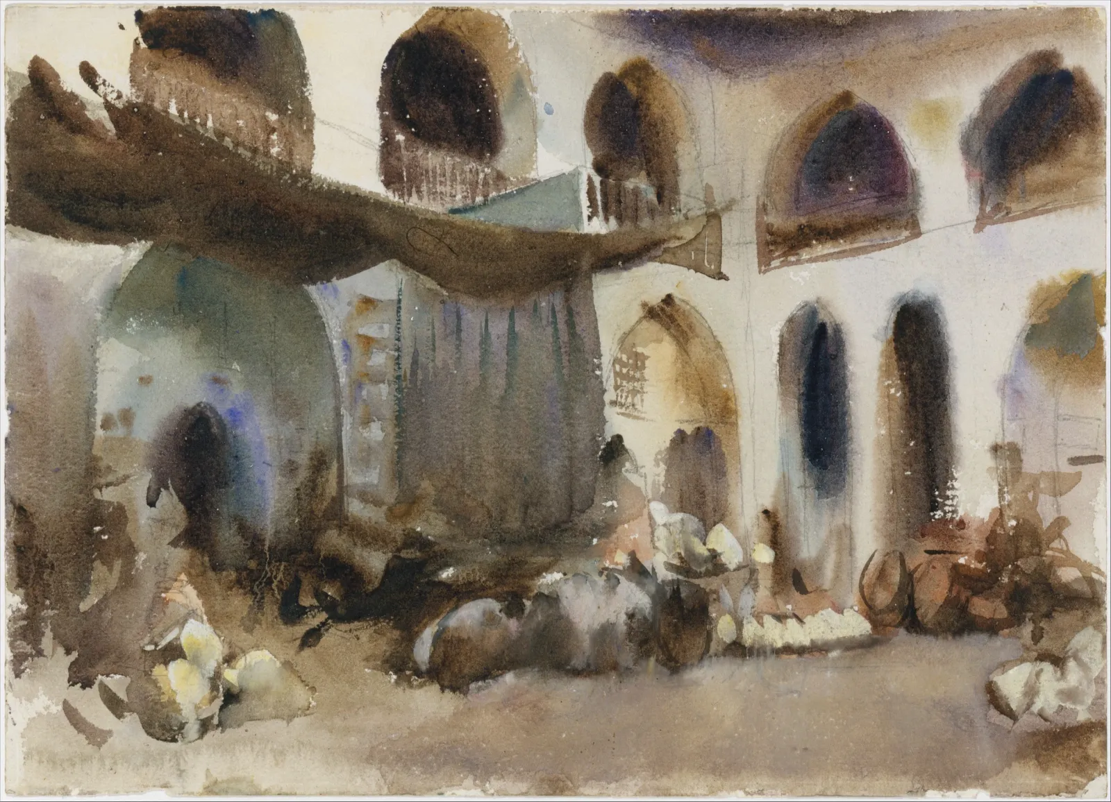 Market Place, John Singer Sargent