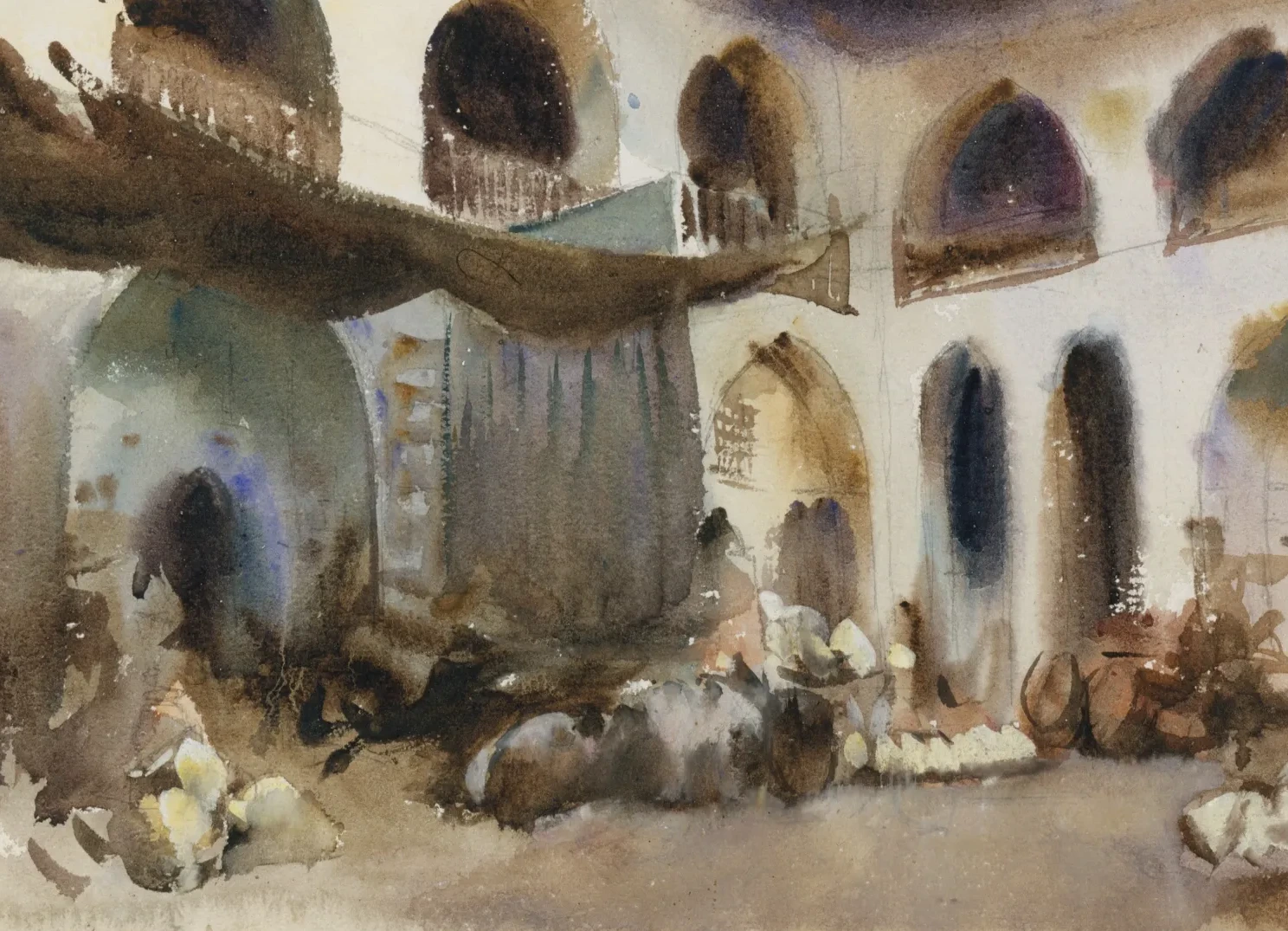 Market Place, John Singer Sargent