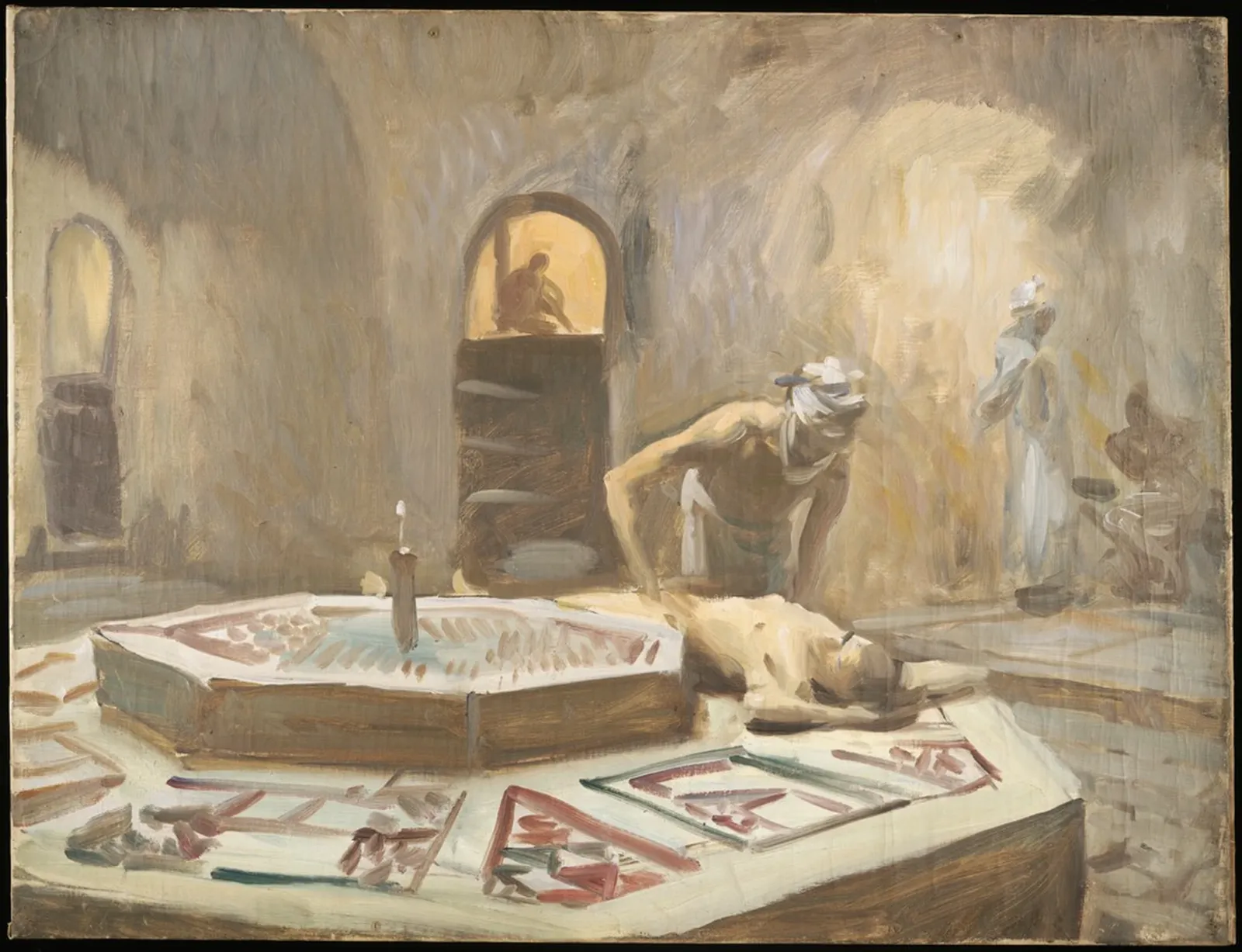 Massage in a Bath House, John Singer Sargent