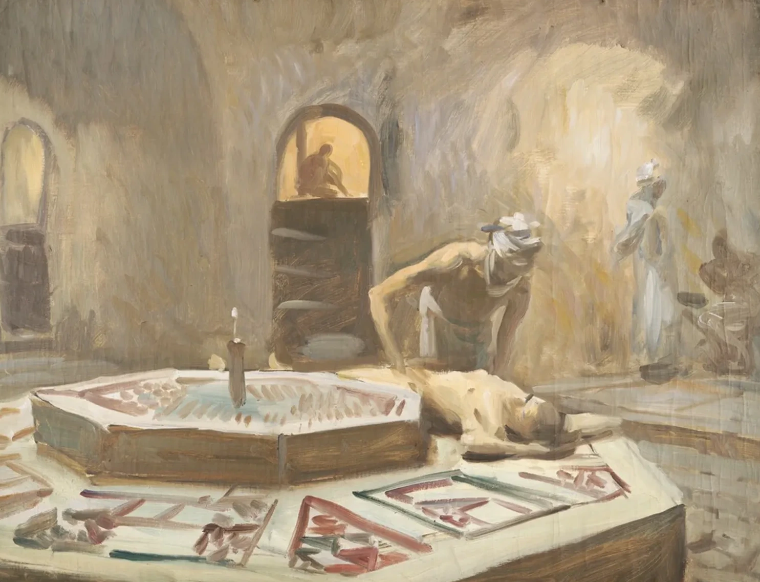 Massage in a Bath House, John Singer Sargent