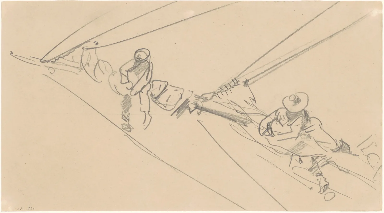 Men on a Spar, John Singer Sargent