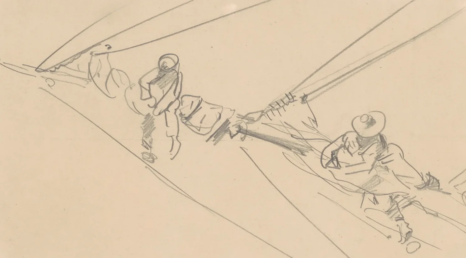 Men on a Spar, John Singer Sargent
