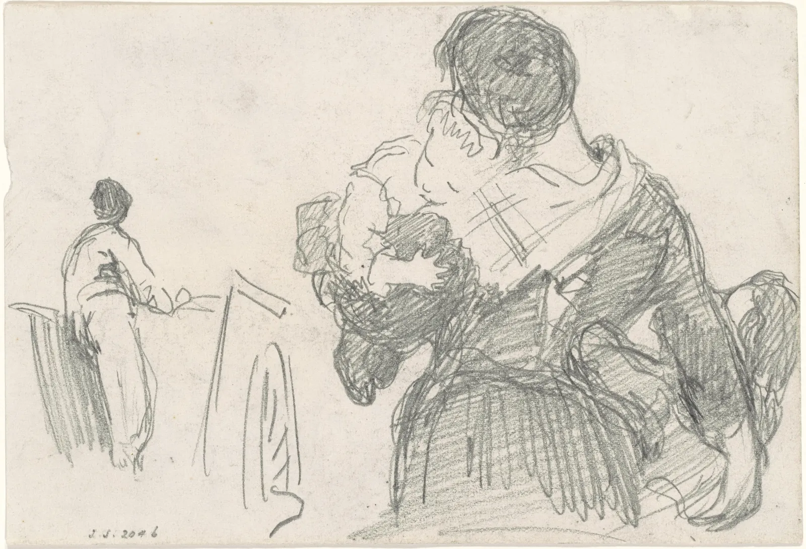 Mother and Child [recto], John Singer Sargent