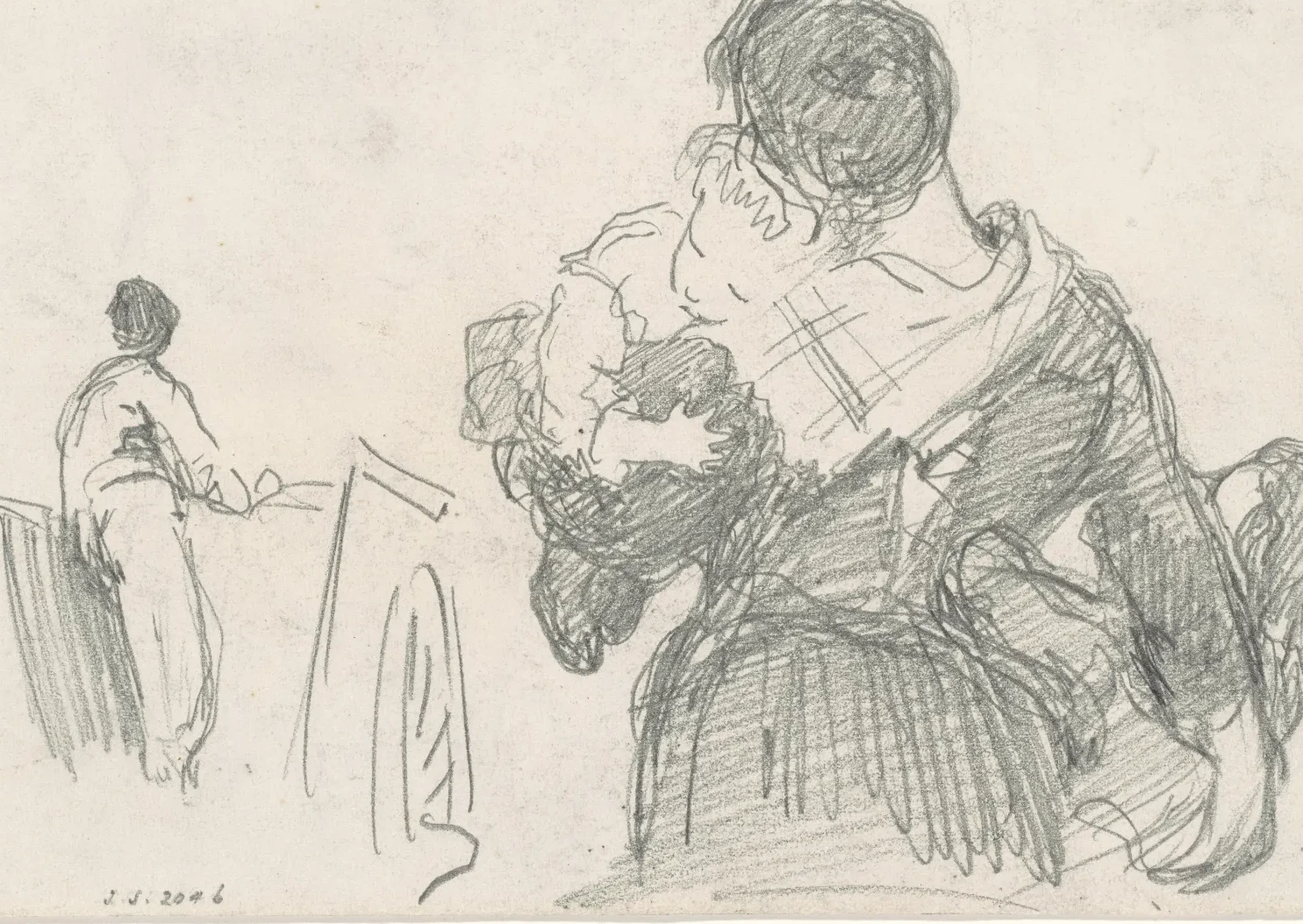 Mother and Child [recto], John Singer Sargent