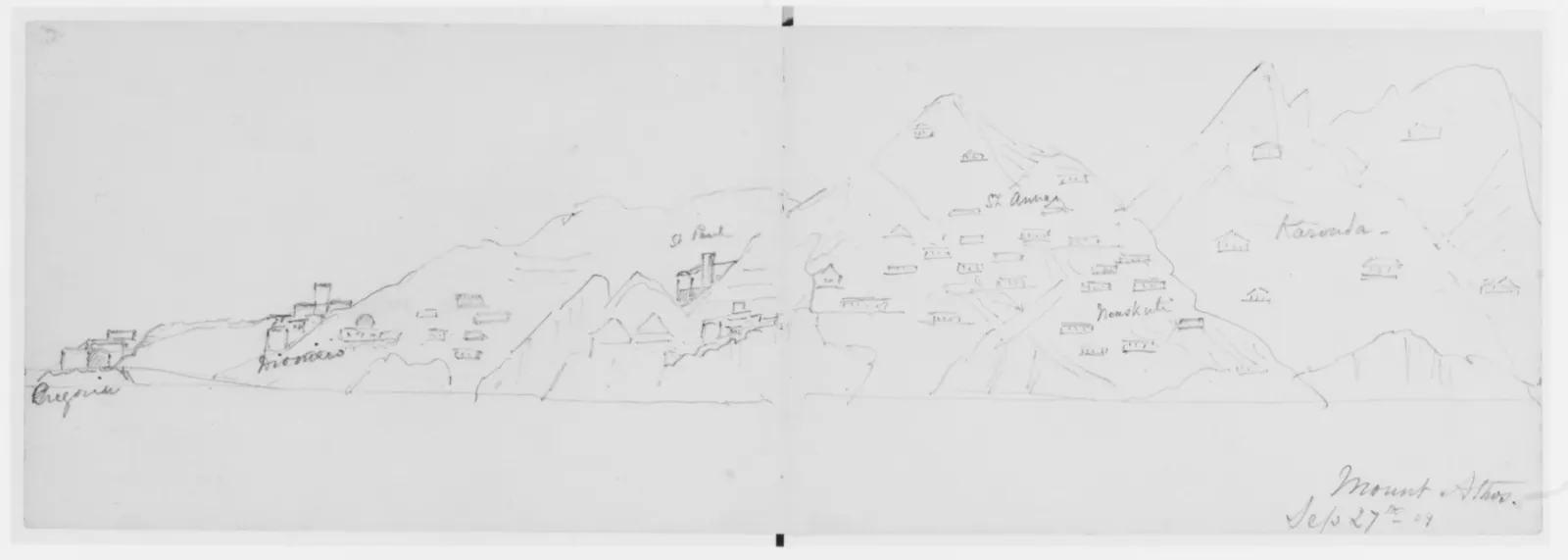 Mount Athos 1904 (from Sketchbook), John Singer Sargent