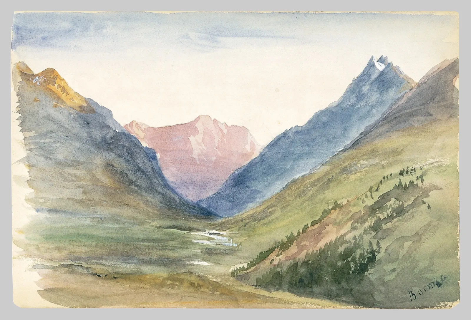 Mountain View at Bormio (from Switzerland 1869 Sketchbook), John Singer Sargent