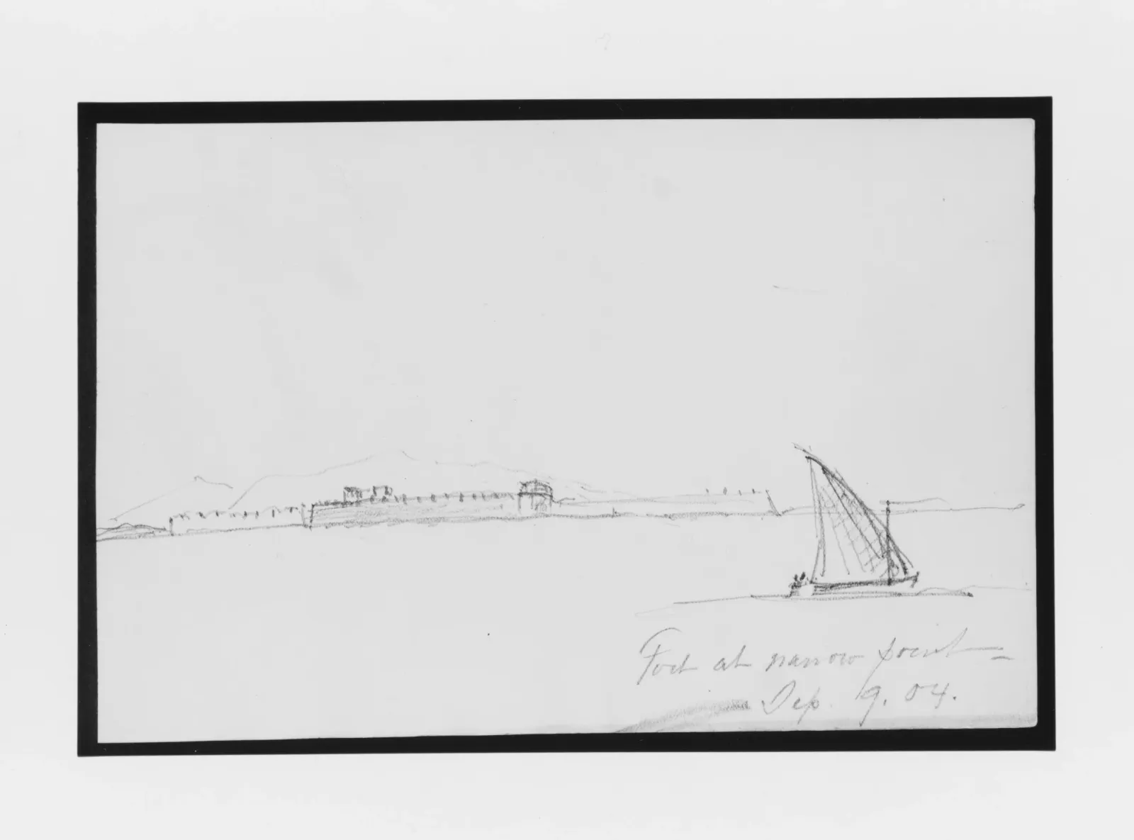 Mountains and Fort along Coast (from Sketchbook), John Singer Sargent