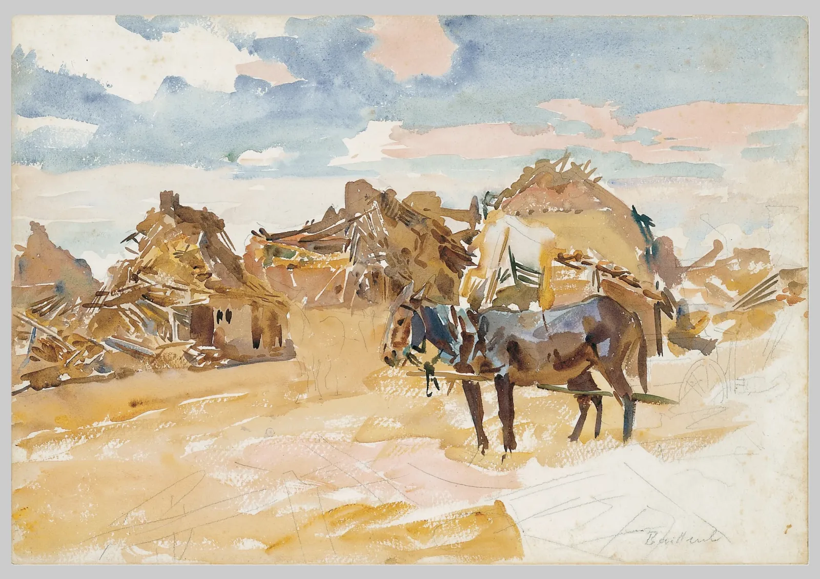 Mules and Ruins, John Singer Sargent