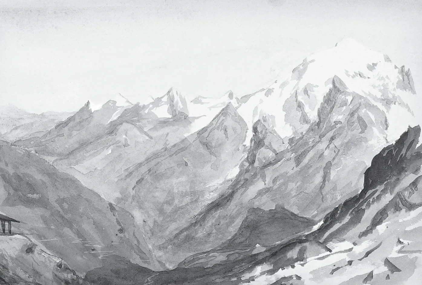Ortler Spitz from Summit of Stelvio Pass (from Switzerland 1869 Sketchbook), John Singer Sargent