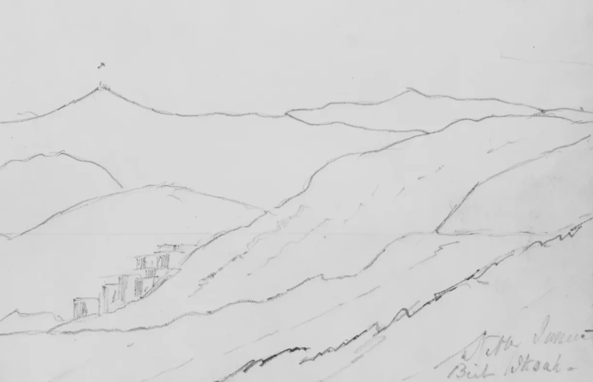 Panorama Landscape of Nebi Samouel (from Sketchbook), John Singer Sargent