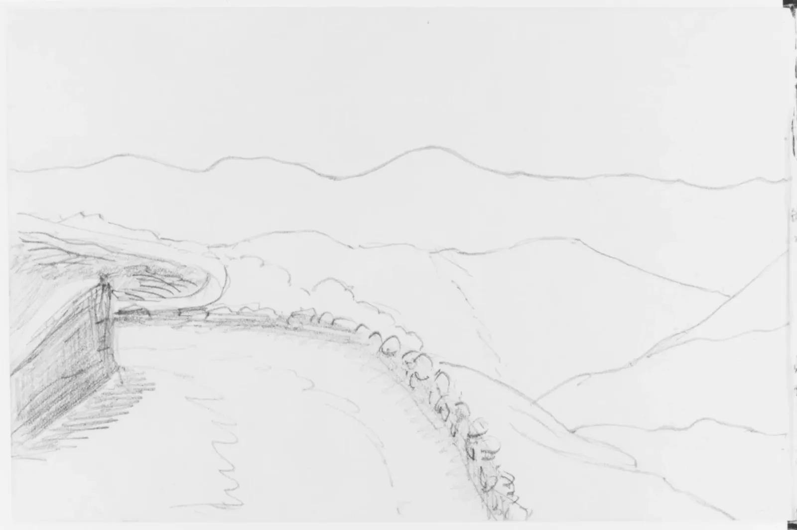 Panorama Landscape of Nebi Samouel (from Sketchbook), John Singer Sargent