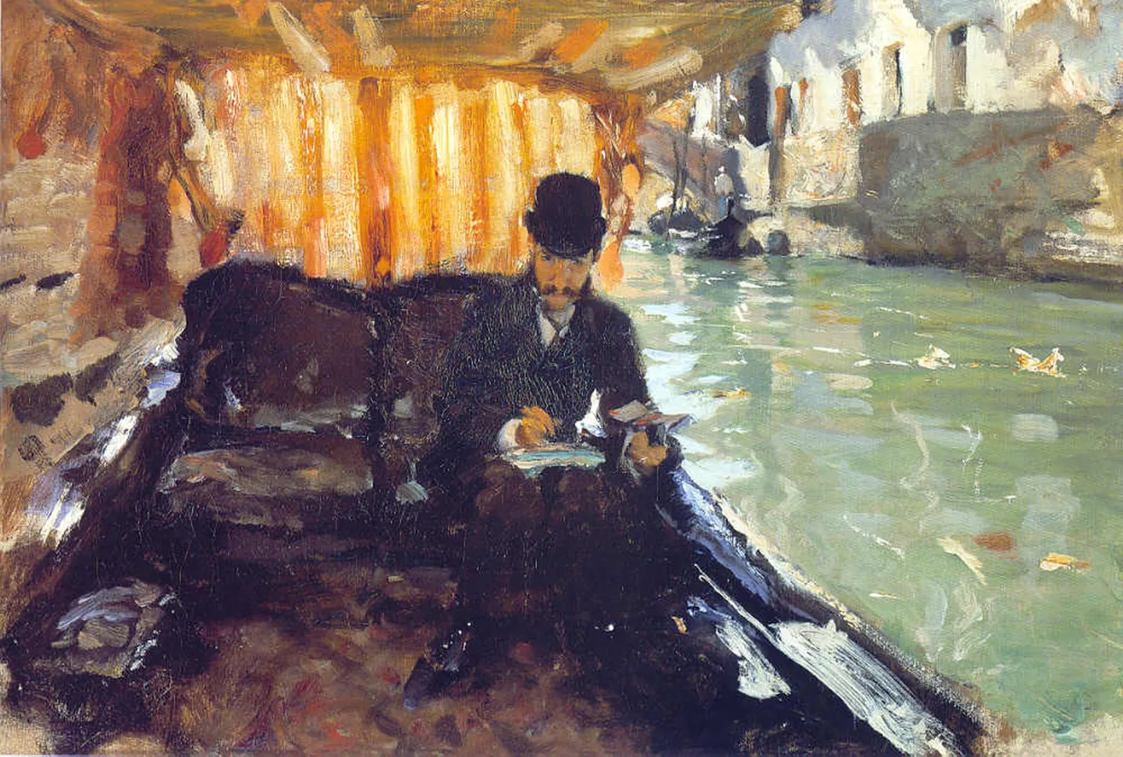 Ramón Subercaseaux en gondole, John Singer Sargent