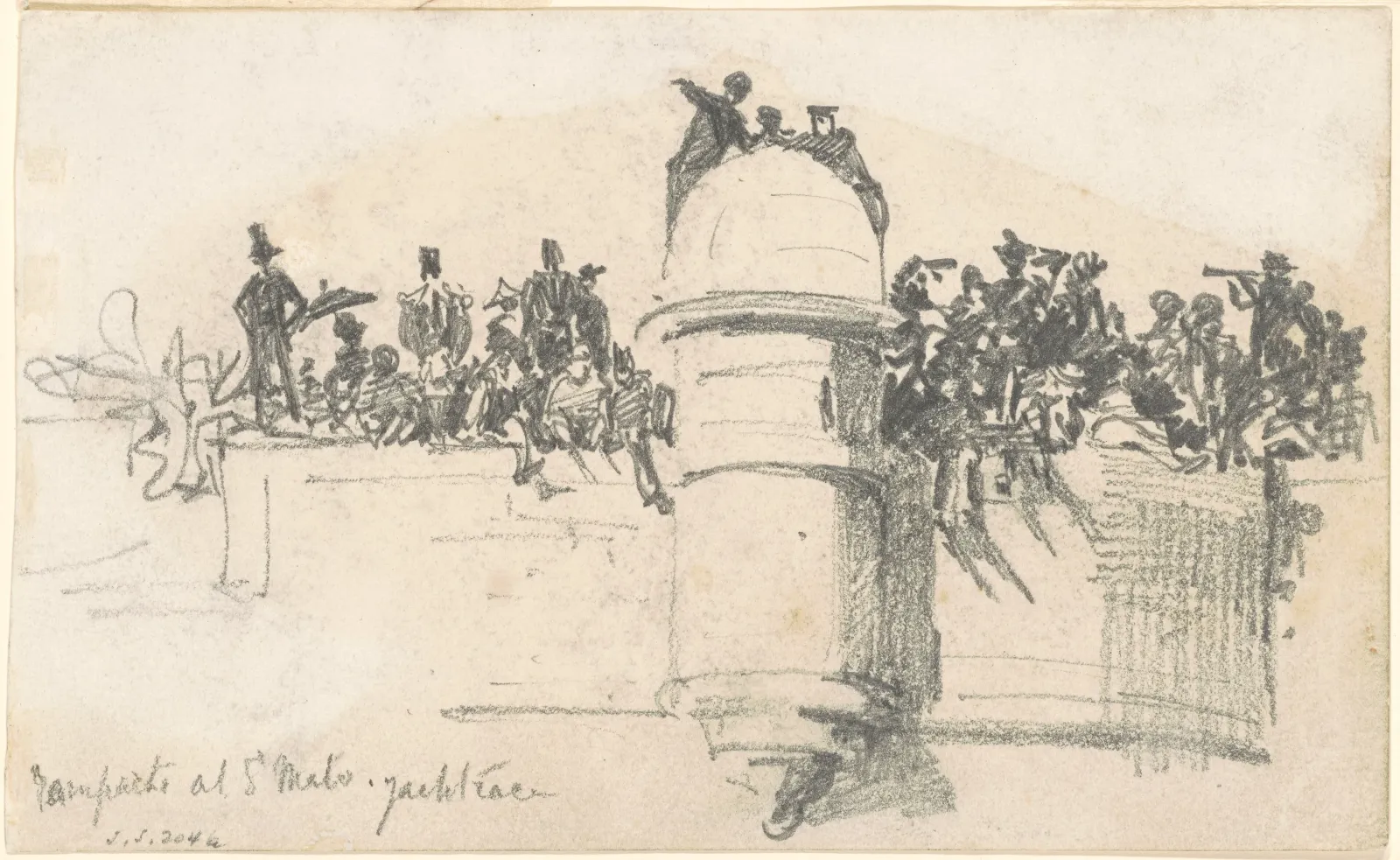 Ramparts at St. Malo—Yacht Race, John Singer Sargent