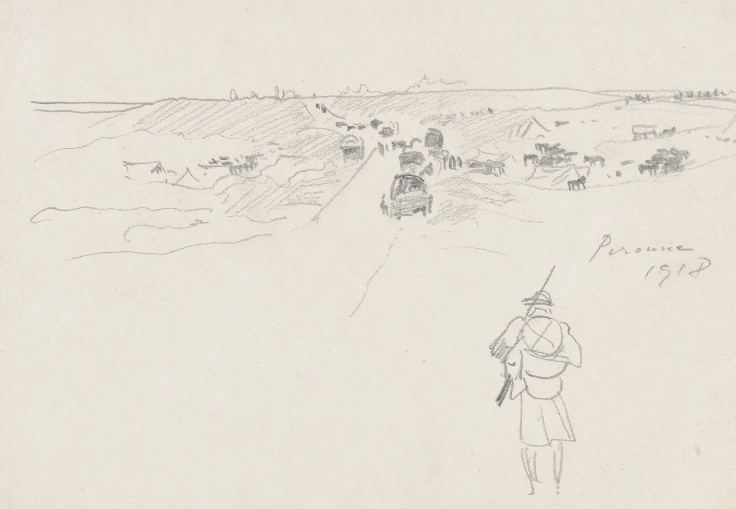 Road at Péronne, John Singer Sargent