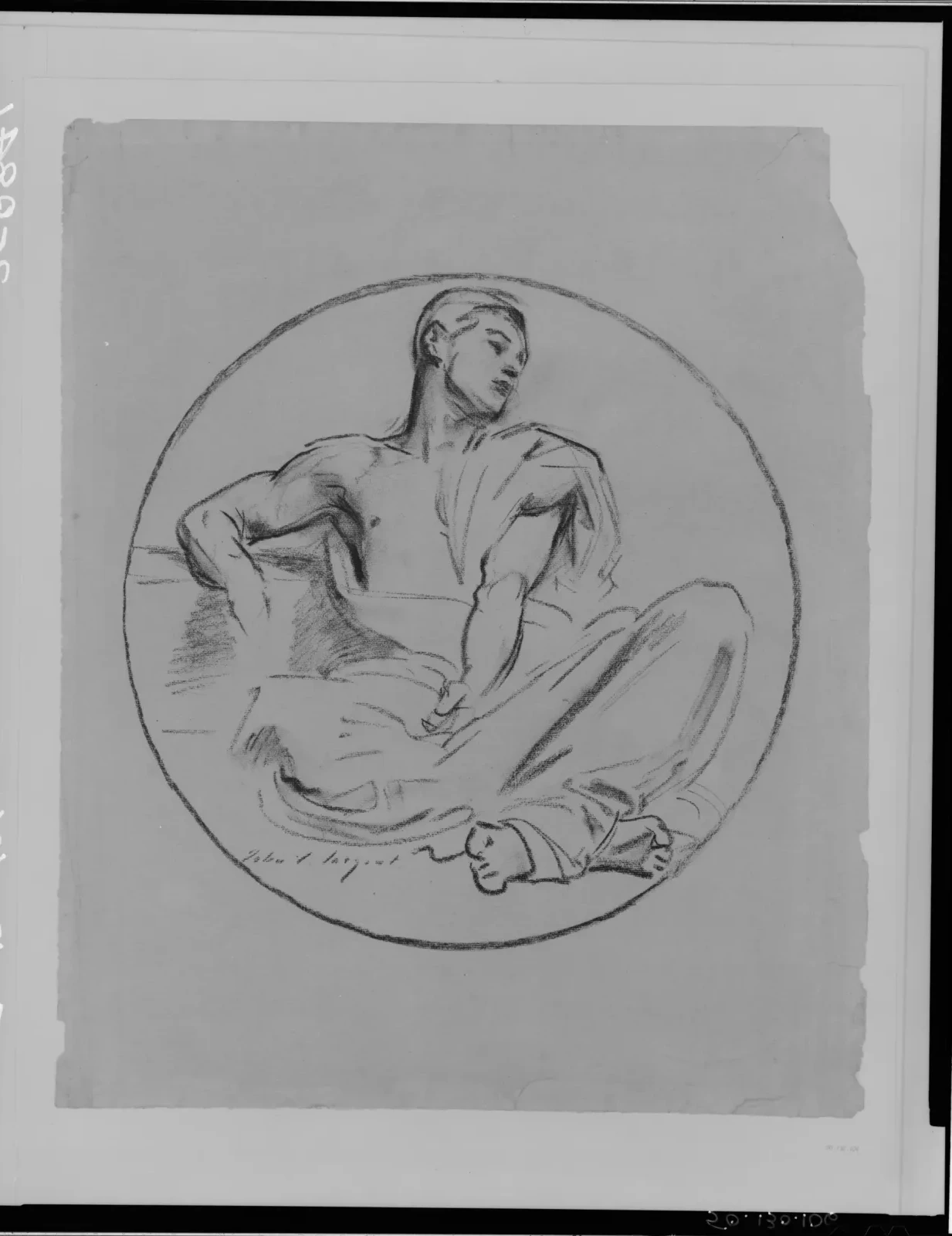 Figure drapée assise, John Singer Sargent