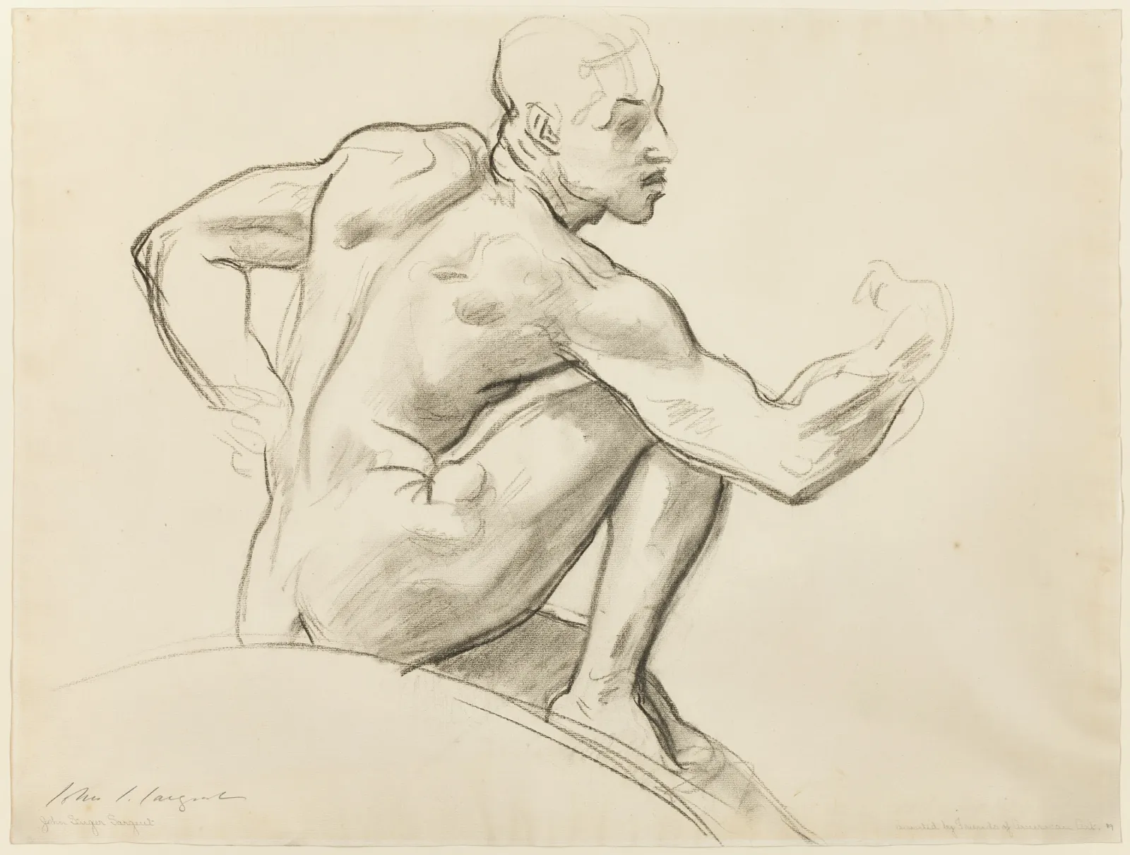 Seated Male Nude, John Singer Sargent