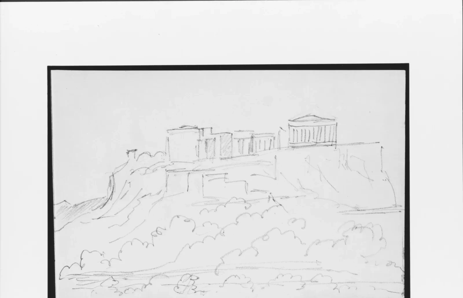 Sketch of Ancient Ruins on Hilltop (from Sketchbook), John Singer Sargent