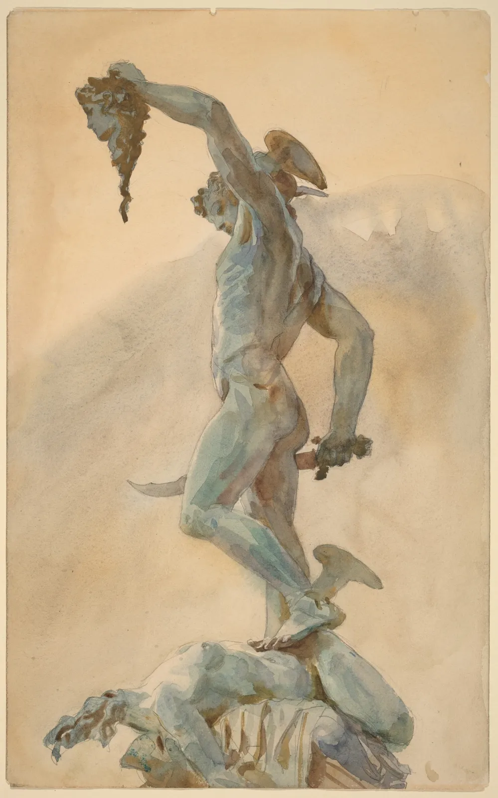 Sketch of Cellini's "Perseus", John Singer Sargent