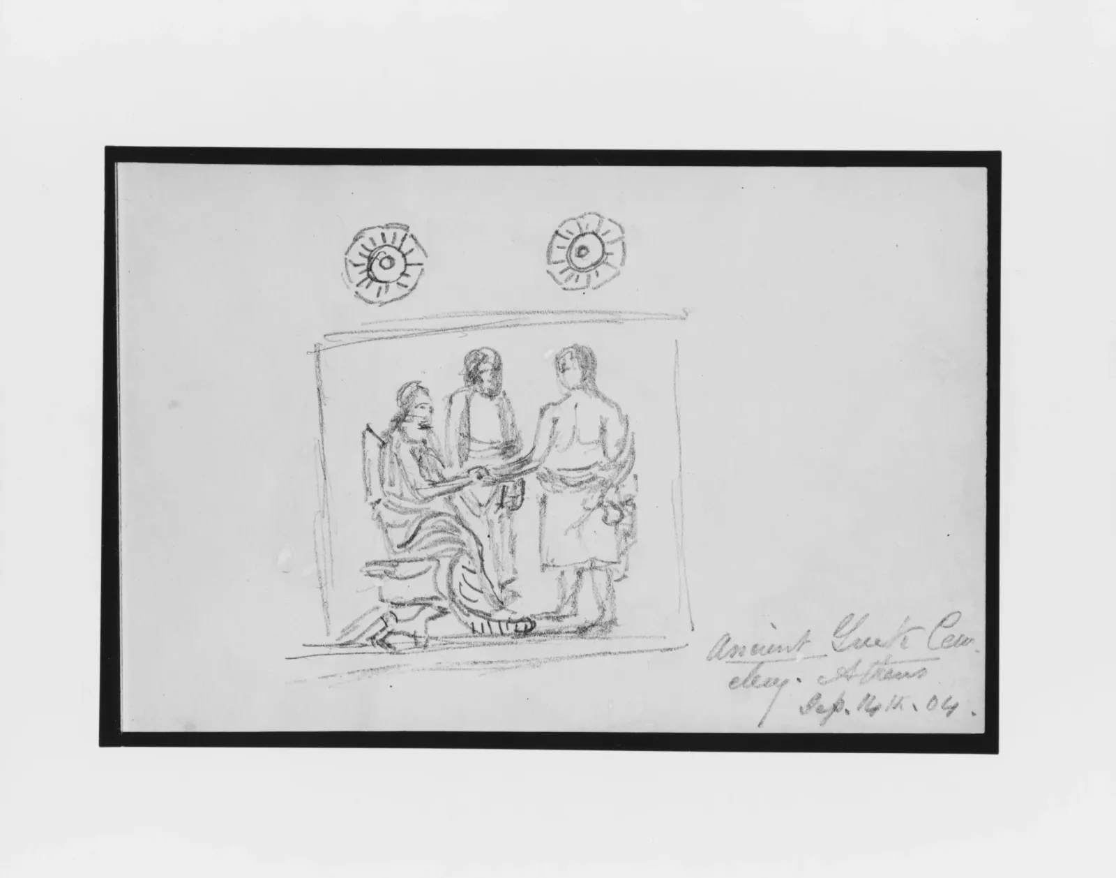 Sketch of Grave Stele (from Sketchbook), John Singer Sargent