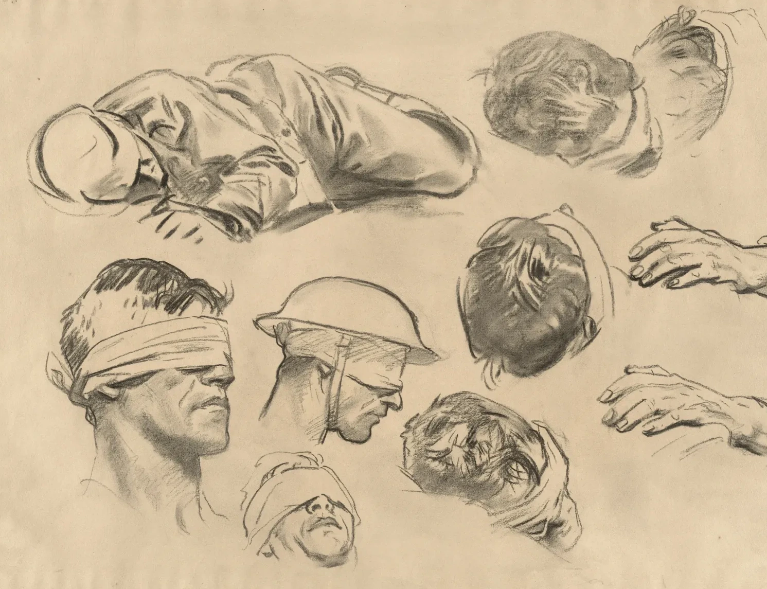 Études pour « Gazés », John Singer Sargent