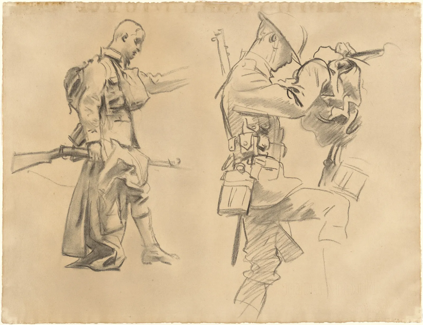 Studies for "Gassed" [recto], John Singer Sargent