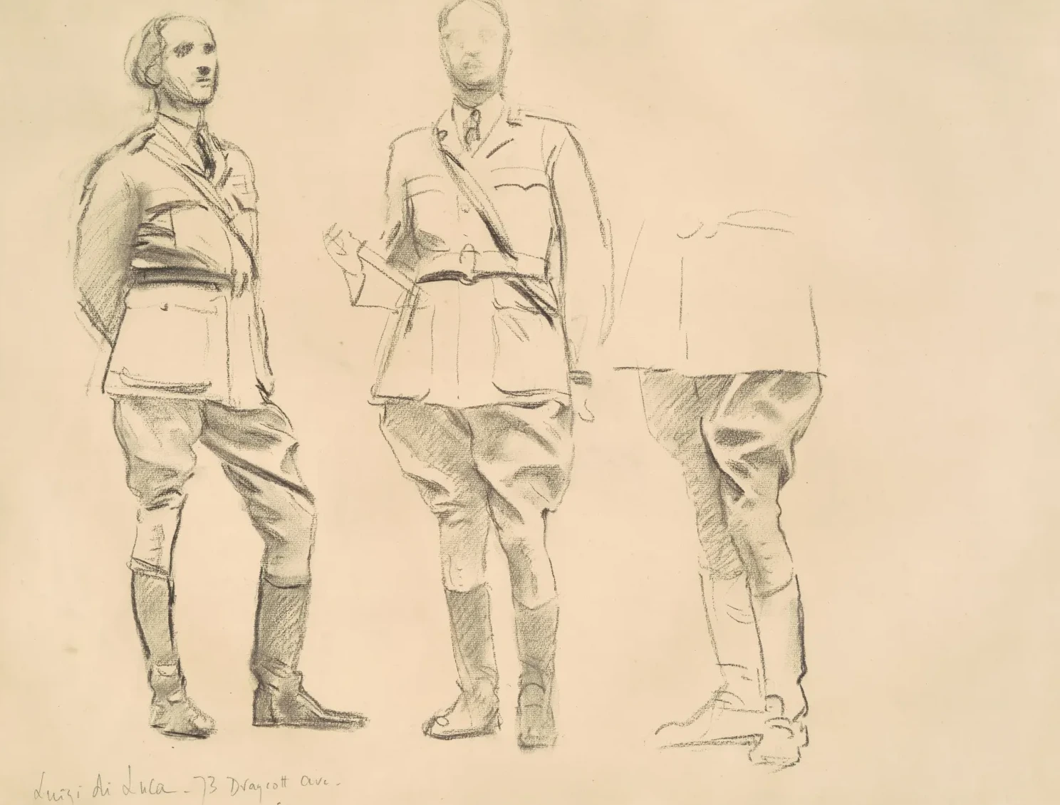 Studies for "General Officers of World War I", John Singer Sargent