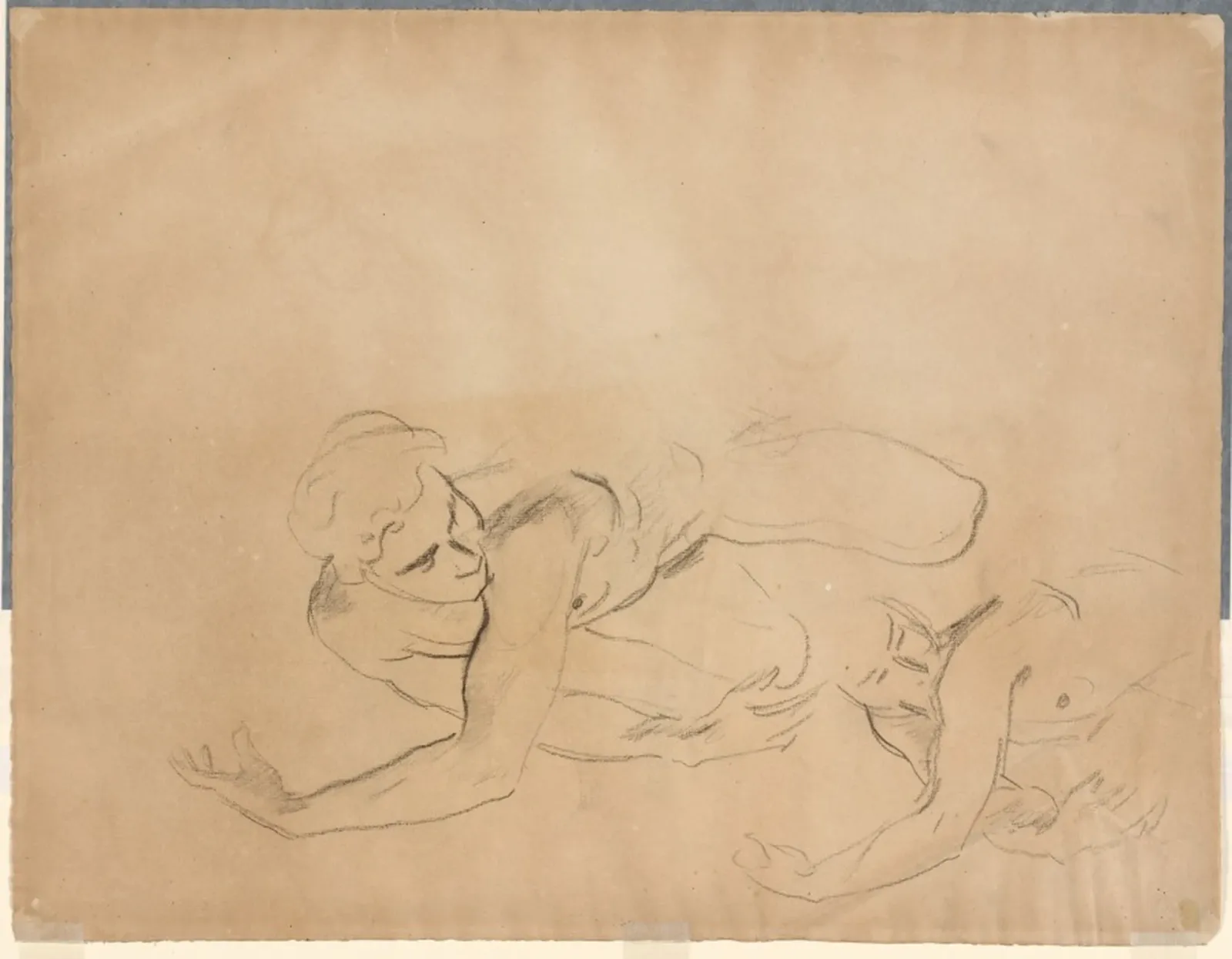 Studies of a Male Nude (verso), John Singer Sargent