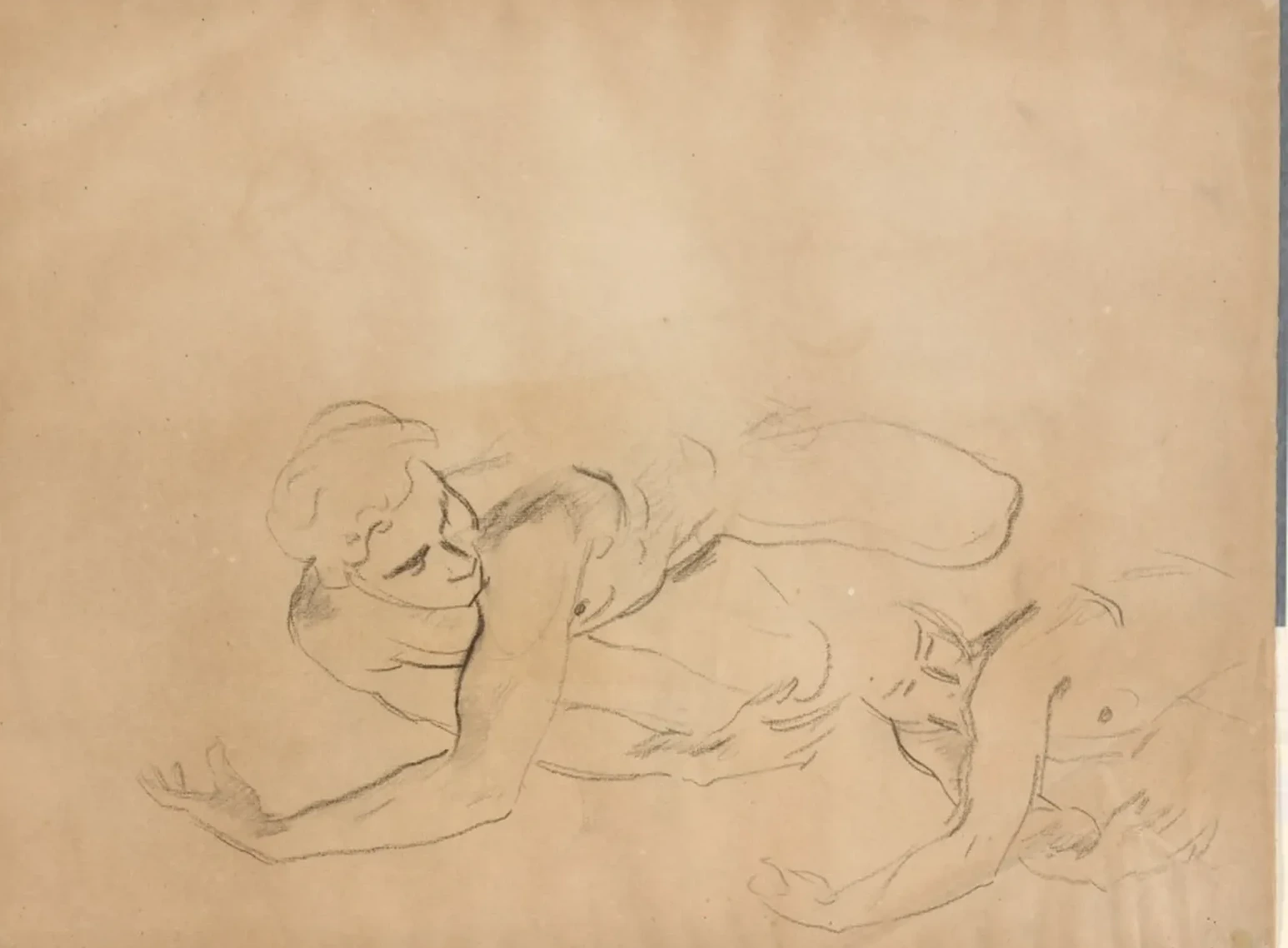 Studies of a Male Nude (verso), John Singer Sargent