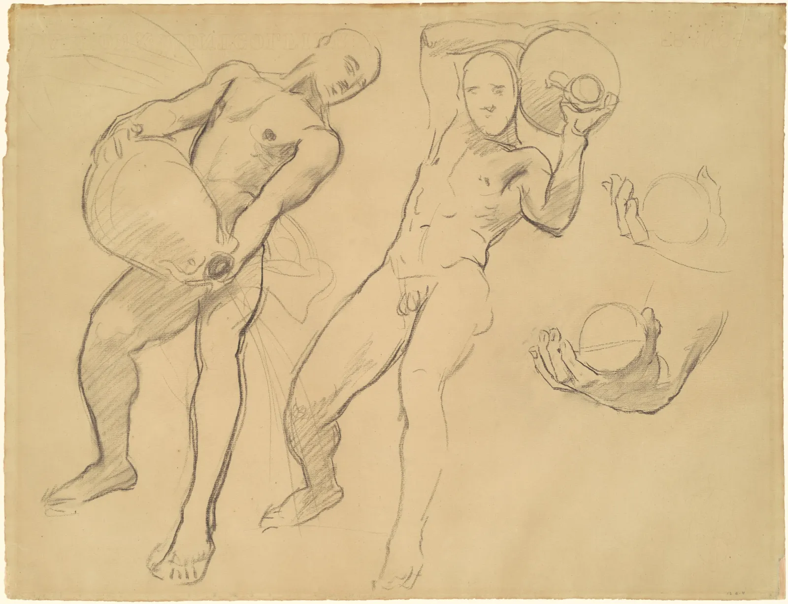 Studies of Notus for "The Winds", John Singer Sargent